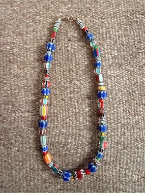 Hand beaded Multicolor Vintage and Glass Beads